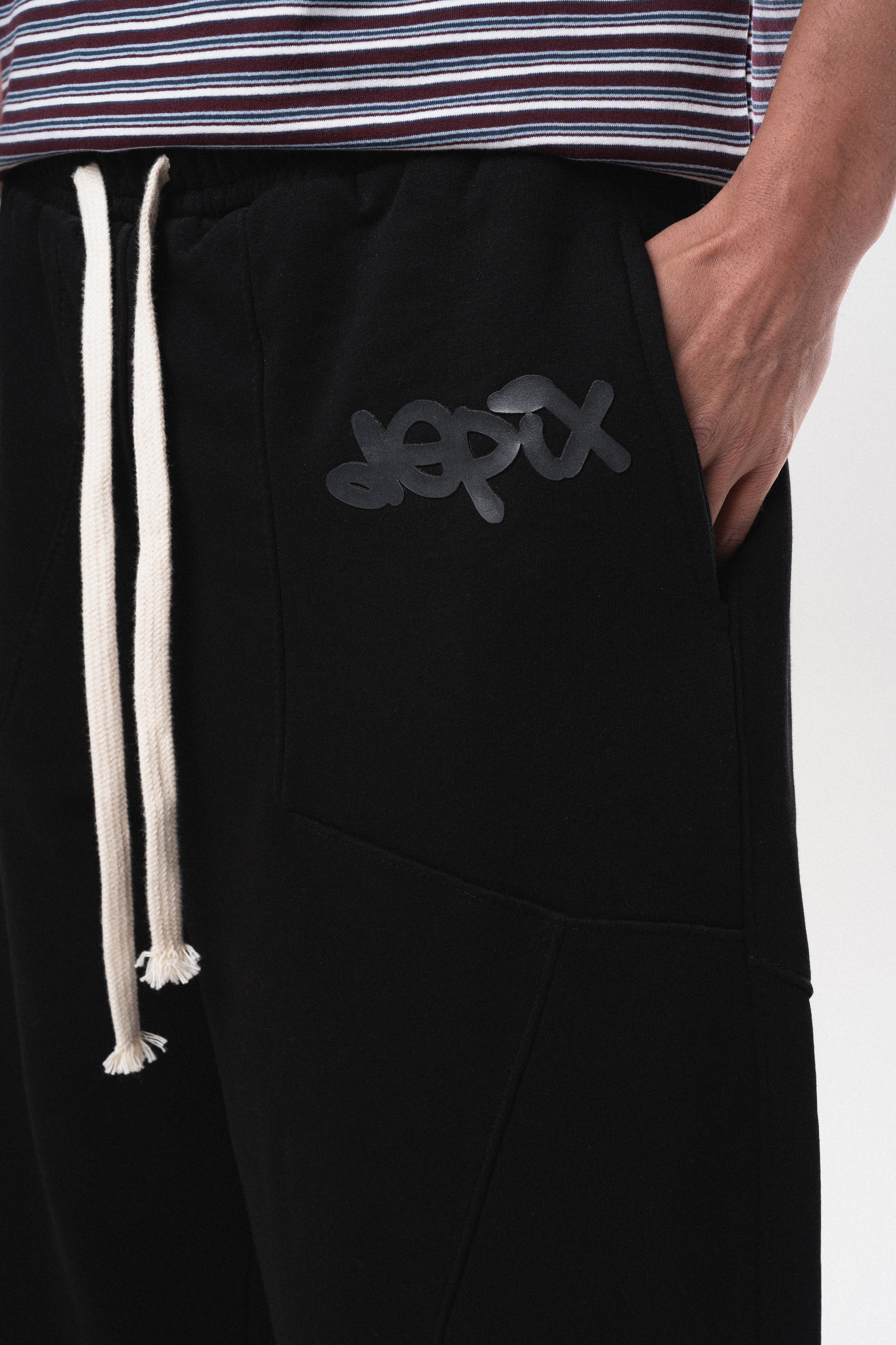 Rubber Black SweatPants