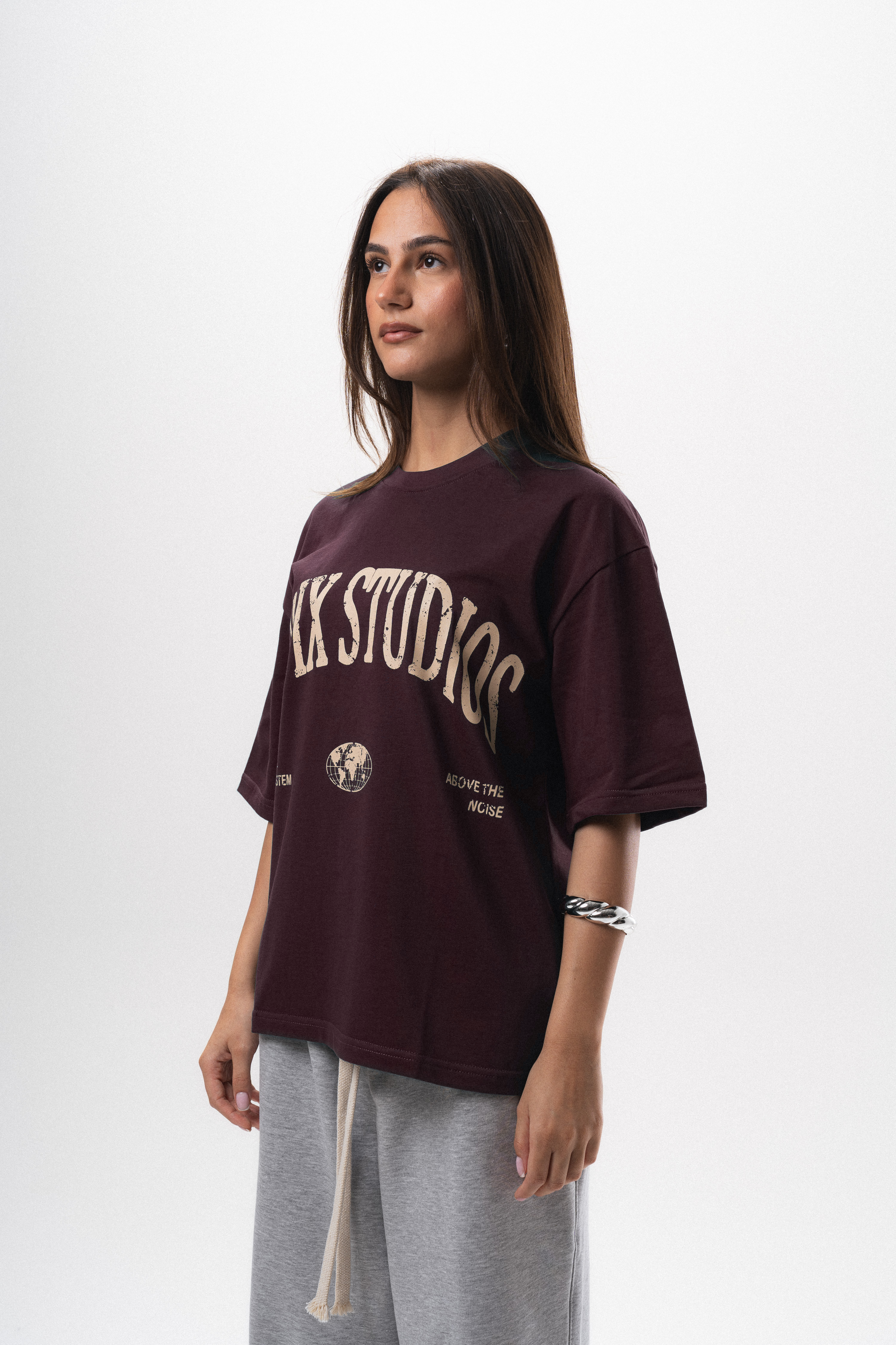 Above The Noise Burgundy T-Shirt