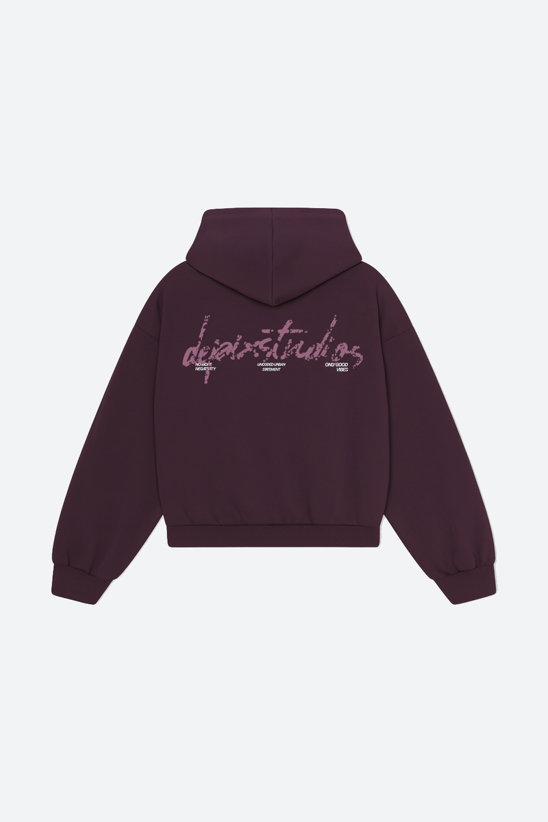 Burgundy - Depix Studios Puff Hoodie