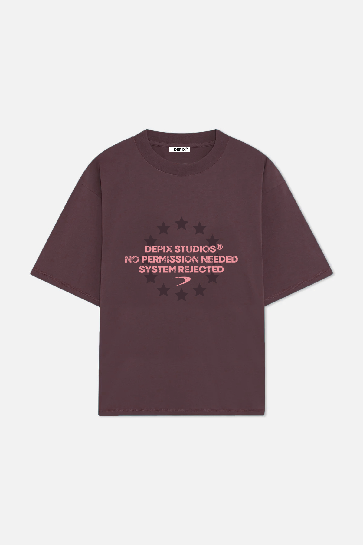 System Rejected Burgundy T-Shirt