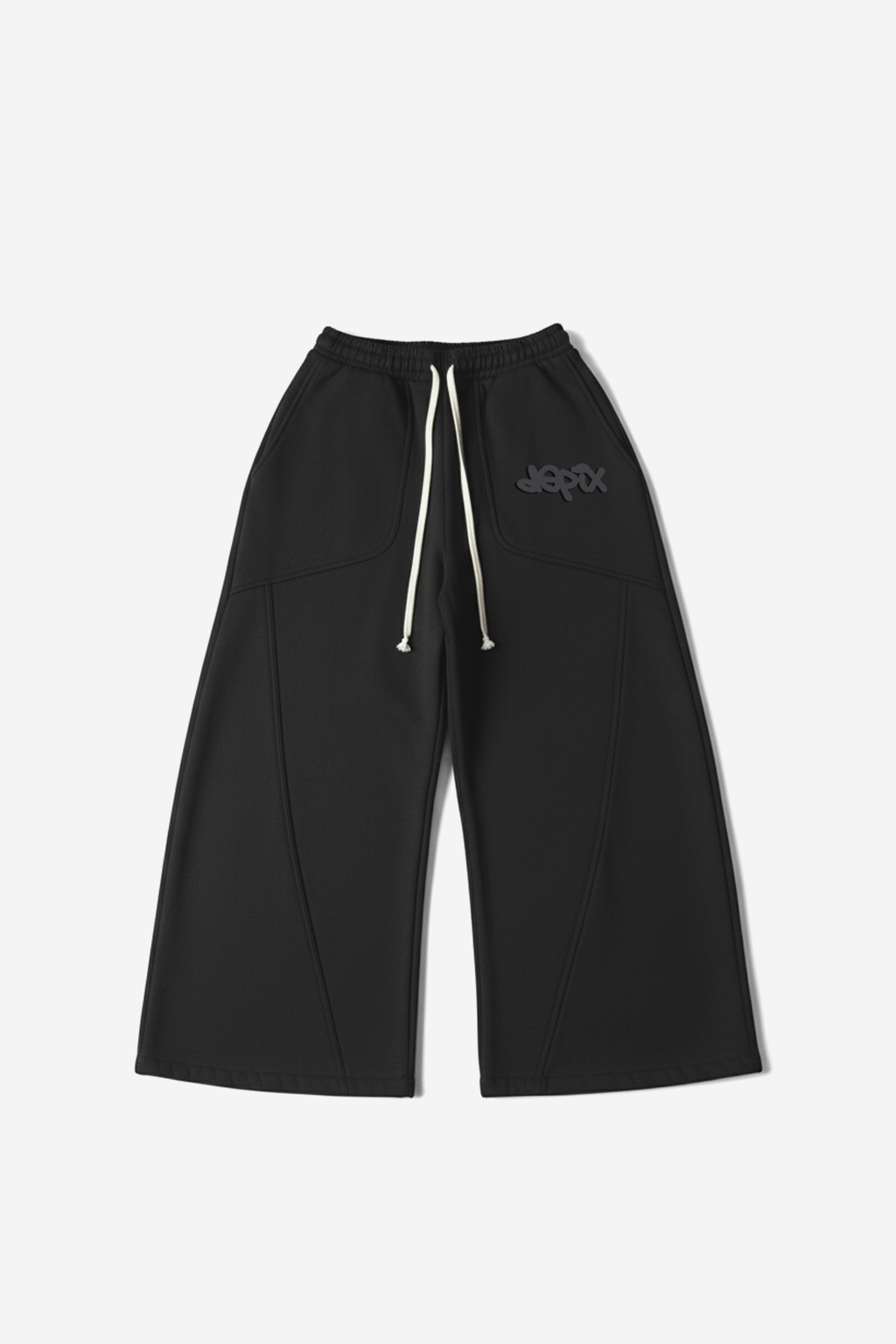 Black Depix Rubber Sweatpants