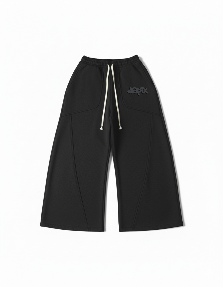 Rubber Black SweatPants