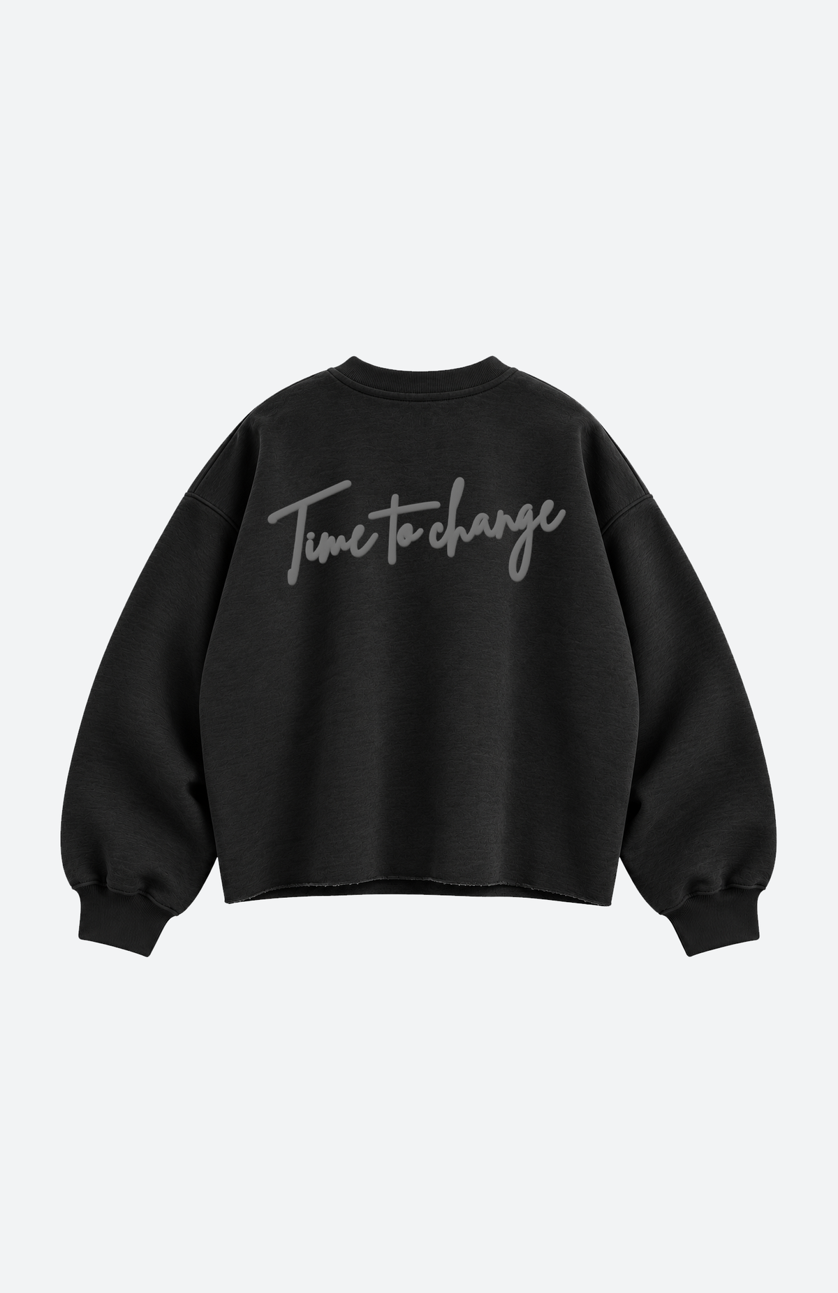 Time To Change Black Crew Neck
