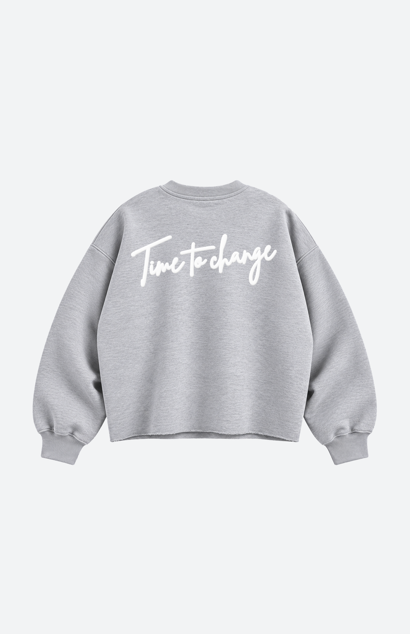 Time To Change Light Gray Crew Neck